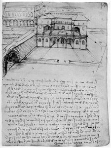 Piano per una città ideale, 1488-1490, 1954 da Leonardo da Vinci