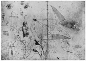 Foglio di studi da Leonardo da Vinci