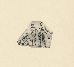 Schizzo di tre figure, c1480, 1945 da Leonardo da Vinci