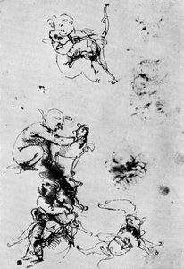 Studi per una Madonna del Gatto da Leonardo da Vinci