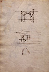 Studi per la lanterna della cattedrale, dal Codex Trivulzianus da Leonardo da Vinci