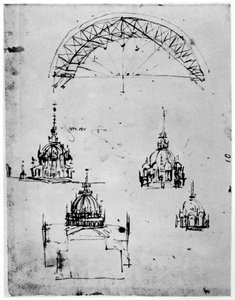 Studi per la cupola centrale del Duomo di Milano, fine XV secolo da Leonardo da Vinci