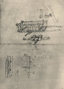 Studi di un carro, ecc. da Leonardo da Vinci