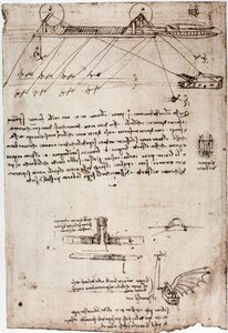 Studio per una draga marina di Leonardo da Vinci. Disegno a penna e inchiostro da Leonardo da Vinci