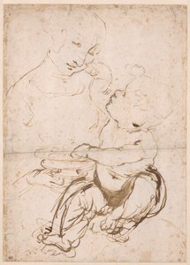 Studio per la Madonna con una ciotola di frutta