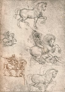 Studio per il Monumento Sforza, c1482-c1499 1883 da Leonardo da Vinci
