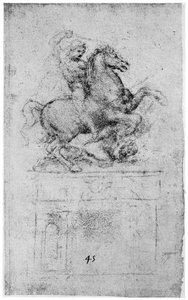 Studio per il Monumento Trivulzio, c1508 da Leonardo da Vinci