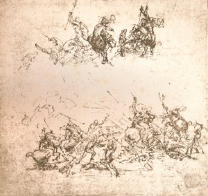 Studio per il cartone della Battaglia di Anghiari, c1472-c1505 1883 da Leonardo da Vinci