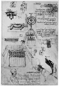 Studio per il getto del Monumento Sforza da Leonardo da Vinci