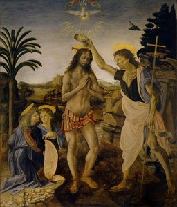 Il battesimo di Cristo da Leonardo da Vinci