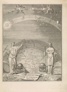 Astronomia e Geografia con strumenti di misura (Caeli anarrant gloriam dei Ps.10, Frontespizio per: 