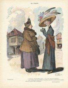 Illustrazione di Leonce Burret (1865-1915) in Le Smile, n. 19, 08/05/13 - Moda, Cappello da Leonce Burret
