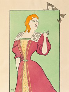 Attrice Marie-Louise Marsy nel ruolo di Elmira in Tartuffe da Leonetto Cappiello