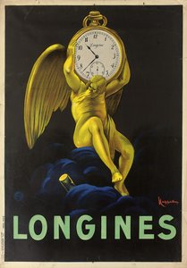 Manifesto pubblicitario per gli orologiai svizzeri Longines, 1922