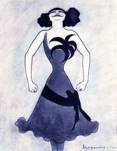 Vignetta della comica e cantante polare (Emilie Marie Bouchaud) (1874-1939) Disegno di Leonetto Cappiello (1875-1942) 1900 da Leonetto Cappiello