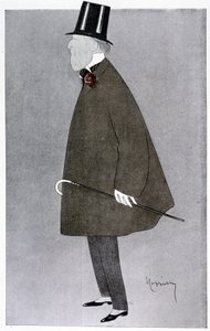 Ritratto comico di Jacques Doucet in "Fantasio" da Leonetto Cappiello