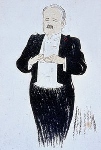 Marcel Prevost (1862-1941) romanziere francese disegno di Cappiello 1905 da Leonetto Cappiello