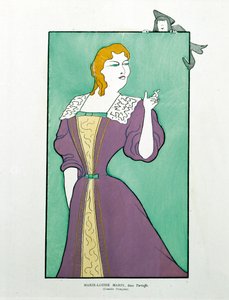 Marie-Louise Marsy in "Tartuffe", caricatura da Leonetto Cappiello