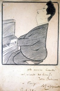 Ritratto di Giacomo Puccini (1858-1924), compositore italiano. Caricatura di Leonetto Cappiello. da Leonetto Cappiello