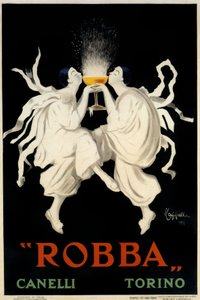 Poster pubblicitario Spumante Robba Canelli, Torino, Italia, 1921