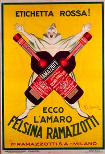 Poster per la bevanda Amaro Felsina Ramazzotti da Leonetto Cappiello
