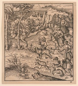 Caccia al cervo, da "Der Weisskunig" da Leonhard Beck