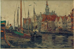 Peschereccio nel porto di Emden da Leonhard Sandrock