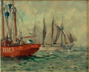 Goletta a quattro alberi passa Elbe 3