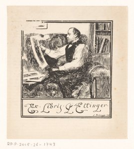 Ex libris di Pawel Ettinger da Leonid Osipovisch Pasternak