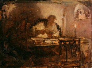 Leo Tolstoj nel suo studio da Leonid Osipovic Pasternak