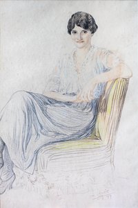 Ritratto di Lise Bonnefon da Leopold (1872-1947) Lelee