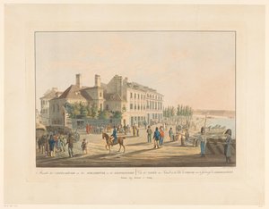 Veduta dei caffè di fronte al ponte tra Vienna e Leopoldstadt da Leopold Beyer