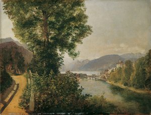Vista dalla Traun presso Gmunden sul Traunsee da Leopold Blonder