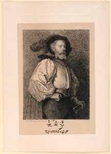 Autoritratto come cavaliere da Leopold Flameng
