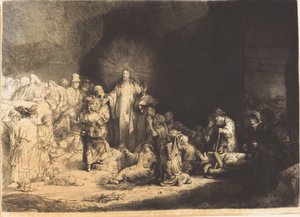 Cristo Predicante (La Stampa dei Cento Fiorini) da Leopold Flameng after Rembrandt van Rijn