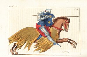 Cavalleria inglese che carica con la lancia
