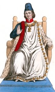 Re francese Luigi XI indossa l
