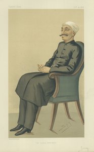 Nawab Sir Salar Jung, uno statista indiano, 14 ottobre 1876, caricatura di Vanity Fair da Leslie Matthew Ward