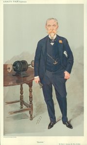 Sir David L Salomons, Elettricità, nd, caricatura di Vanity Fair