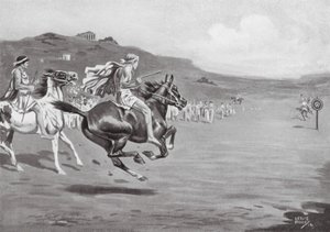 Cavalieri greci che lanciano il giavellotto da Leslie Mosley