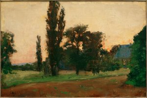 Atmosfera serale su paesaggio renano da Lesser Ury