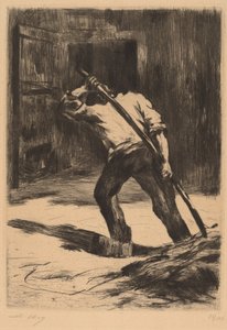 Sul pavimento del fienile da Lesser Ury