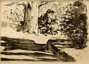 Coppia sulla panchina da Lesser Ury