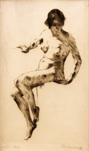 Nudo femminile seduto