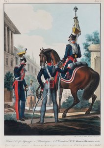 Ufficiali di Stato Maggiore del Reggimento Uhlans Granduca Michele Pavlovich di Russia, 1830s