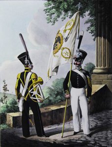 Porte-epee-Praporshchik e Cornista del Battaglione della Guardia, 1829