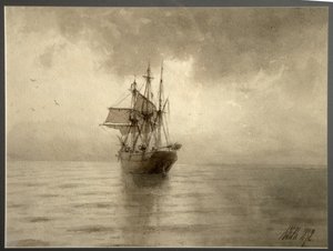 Nave a vela, 1892 da Lev Felixovich Lagorio