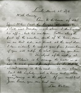 Lettera di Lew Wallace a W. H. Bonney (1860-81) 15 marzo 1879 da Lew Wallace