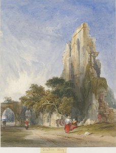 Abbazia di Croxden: acquerello da Lewis John Wood