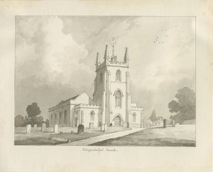 Chiesa di Kingswinford: disegno a seppia da Lewis John Wood